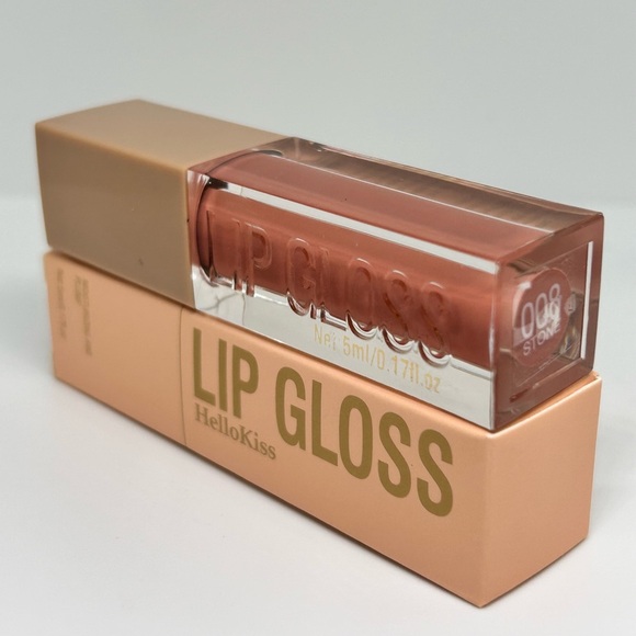 Hello Kiss - Moisturizing and Plumping Ultra Glossy Lip Gloss in Color Stone - Picture 6 of 6